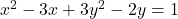 x^2-3x+3y^2-2y=1