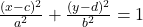 \frac {(x-c)^2}{a^2}+\frac {(y-d)^2}{b^2}=1